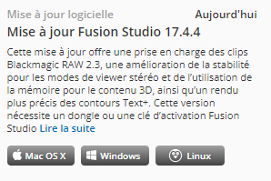 Mise à jour Fusion Studio 17.4.4