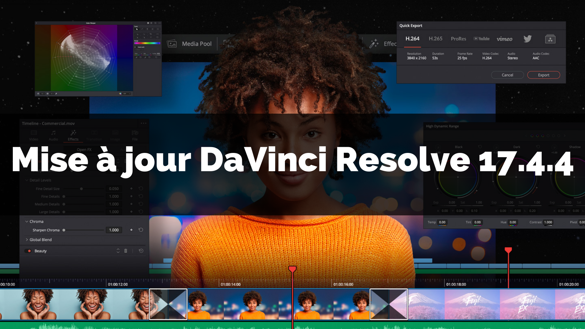 Lire la suite à propos de l’article Mise à jour DaVinci Resolve 17.4.4