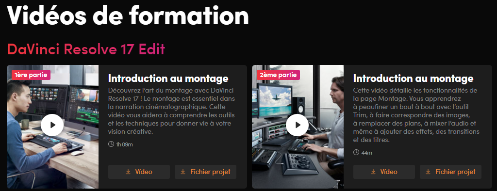 Lire la suite à propos de l’article Vidéos de formation GRATUITES pour Davinci Resolve