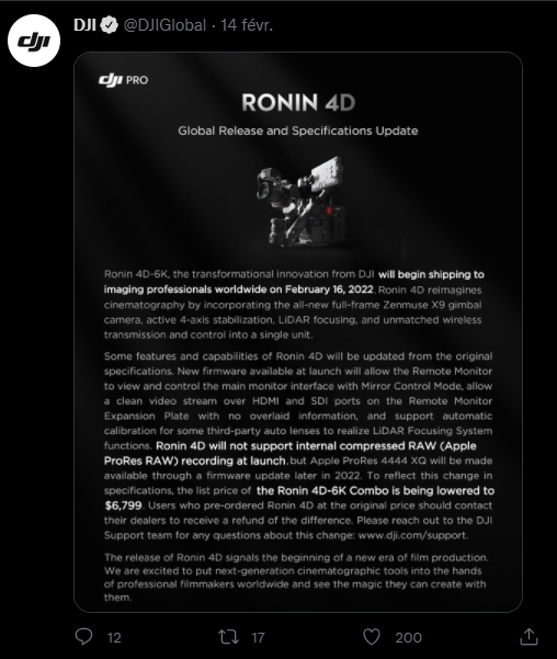 DJI Global Ronin 4D