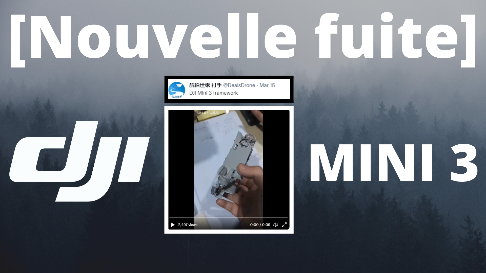 You are currently viewing Une vidéo du prochain DJI Mini 3 fuite sur Twitter !